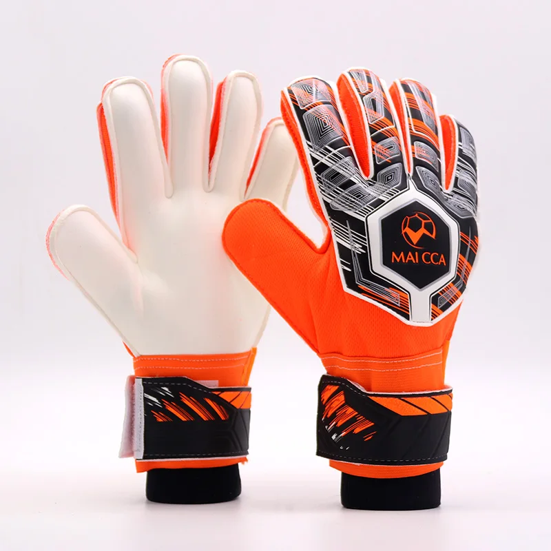 

New Professional Kids Thick Latex Gloves Boys Football Goalkeeper Goalie Soccer Gloves Finger Guard Goalie Soccer keepers Gloves