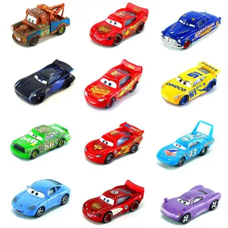 Популярные машинки Disney Pixar 2 3 Lightning McQueen Mater Jackson storm Ramirez 1:55 из сплава металла