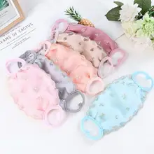 Для женщин Весна-осень Цветочная вышивка тонкая хлопковая Футболка с изображением маски женская летняя Солнцезащитная PM 2,5 из дышащего материала для искусственного дыхания муфельная печь R1088