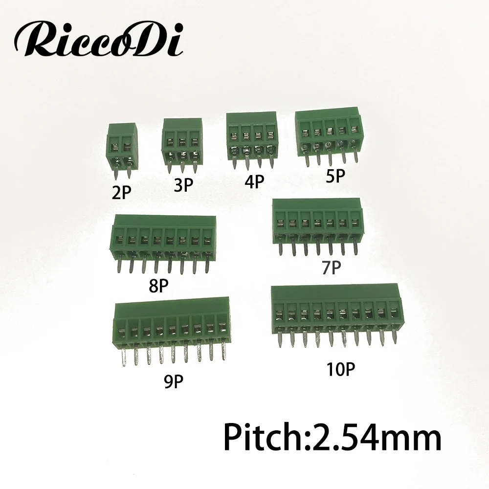 10 шт. 2/3 полюс 2,54/3,5/3,81/5,0/5,08/7,5/7,62 мм Шаг плата крепление Винтовые клеммы разъема