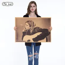 1PC casa decoración de pared etiqueta Cobain Nirvana líder Kraft Retro Rock pósteres nostálgicos carteles para bar