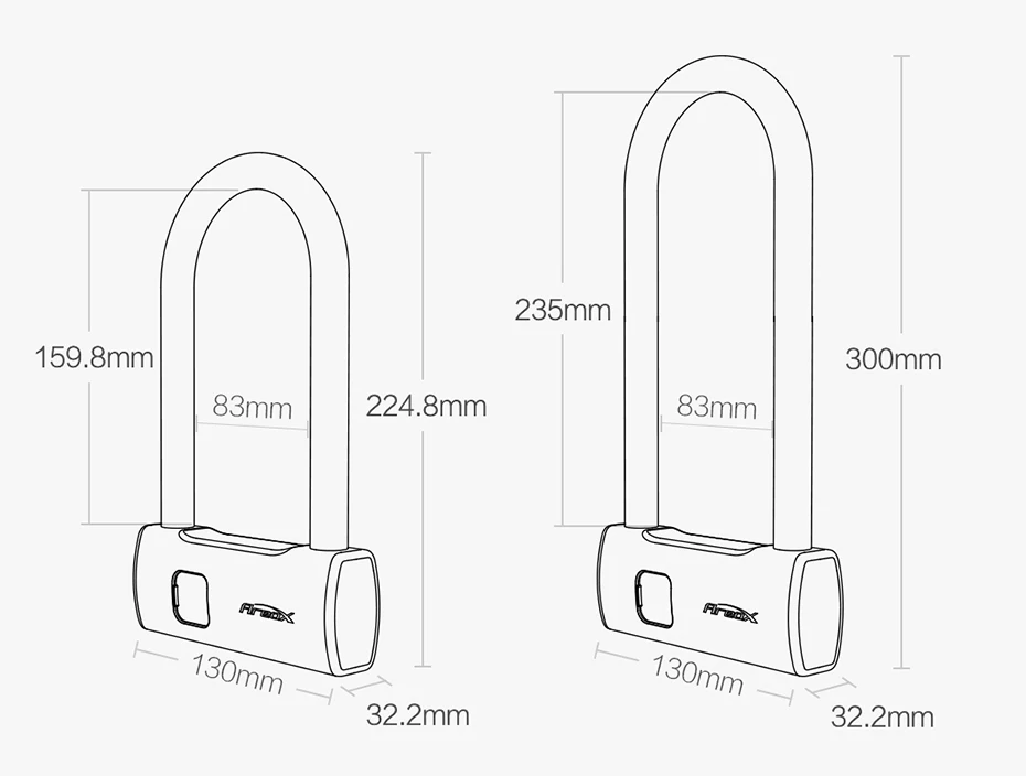 AreoX U8 умный отпечаток пальца u-замок для электрического скутера мотоцикла велосипеда водонепроницаемый Противоугонный