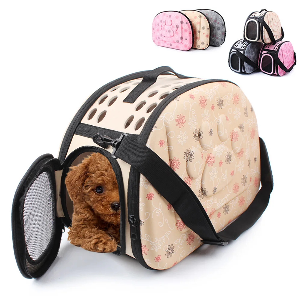Foldable Pet Dog Carrier Puppy Dog Cat Carrying Outdoor Travel Shoulder Bags for Small Dog Pets ...