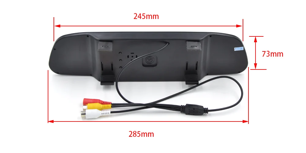 4," TFT lcd 2 видео вход зеркало заднего вида Мониторы с 8 светодиодами ЕС номерной знак рамка заднего вида резервная камера заднего вида