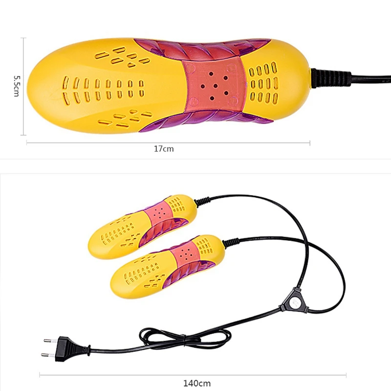 Легкая обувь сушилка защита ноги загрузки Запах Дезодорант осушающее устройство показывает сушилка нагреватель (ЕС Plug)