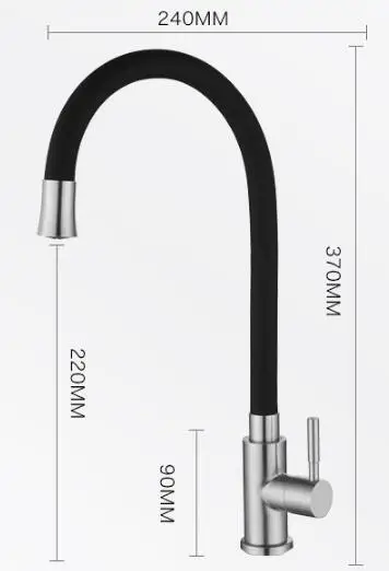 Кухонный кран 360 градусов Поворотный холодный или горячий и холодный одно отверстие 304 нержавеющая сталь 322