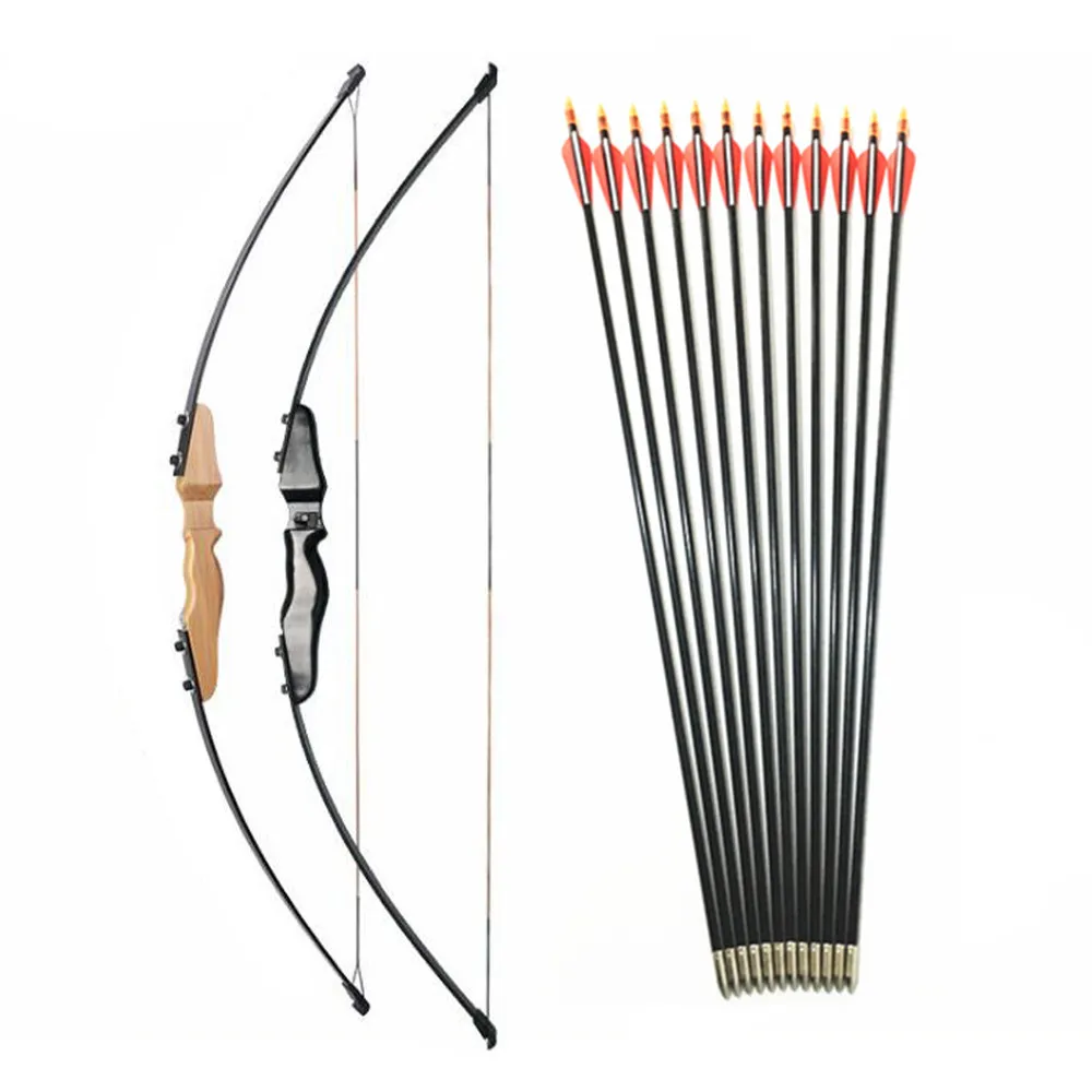 30-40lbs Straight Bow Split 51 Inches  And fiberglass Arrow For Children Youth Archery  Shooting  Kids Bow 1