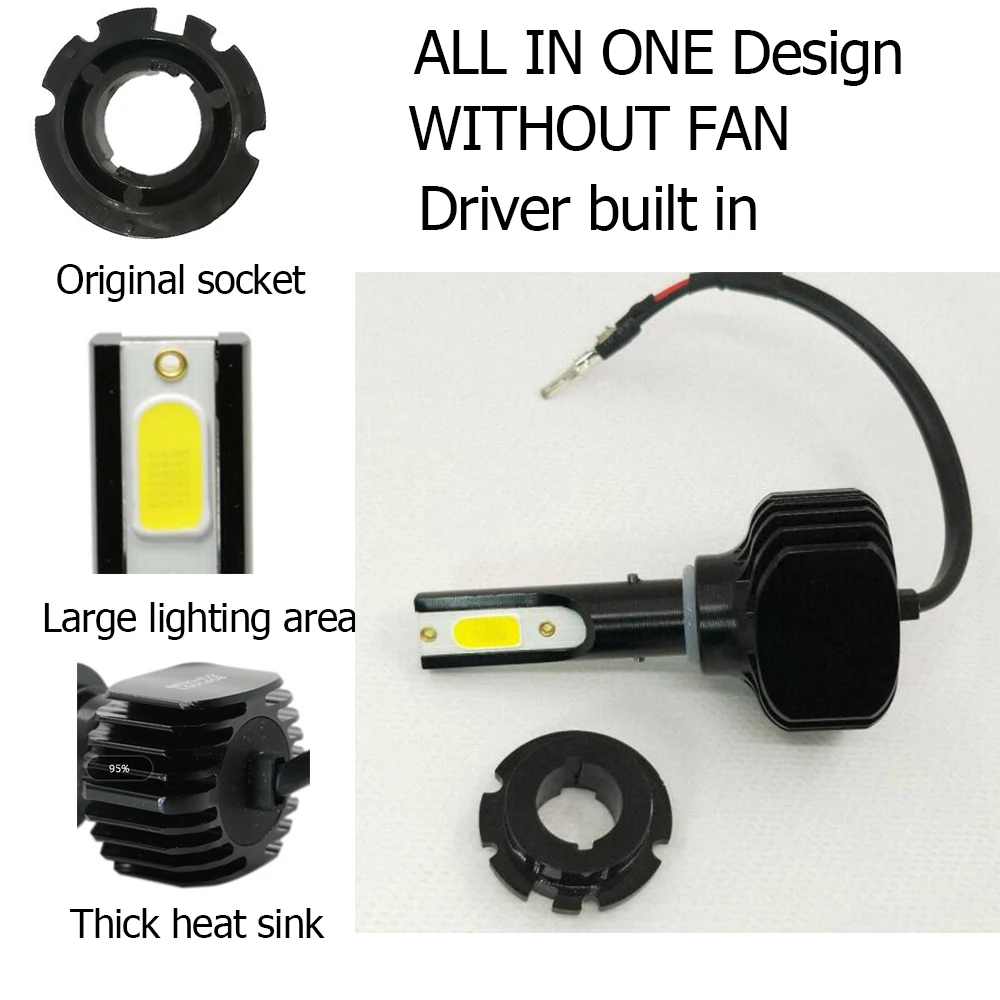 YAMYFF Car Headlight D1S LED Bulbs D2S LED D3S D4S Auto Headlamp 12V 30W 6000LM COB FANLESS LED Lamp Car Fog Lights All-in-One YAMYFF Car Headlight D1S LED Bulbs D2S LED D3S D4S Auto Headlamp 12V 30W 6000LM COB FANLESS LED Lamp Car Fog Lights All-in-One