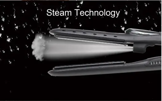 

Professional Steam Hair Straightener and Hair Curler 2 in 1 Iron Spray Vapor Flat Iron Display Hair Styling Tools