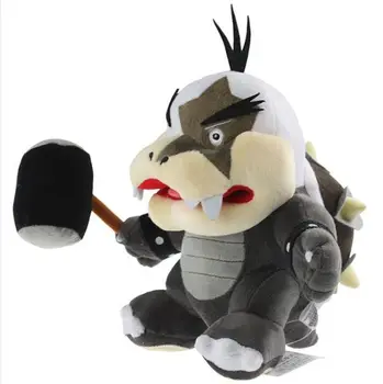 

Retail 1pcs New 2017 Morton Koopa With Hammer Plush Toy 21cm Super Mario Koopalings Morton Stuffed Plush Soft Doll For Children