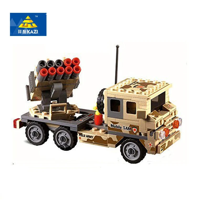 KAZI военный Building Block поле армии мобильный SAM 84025 210 шт. Совместимость со всеми ведущими кирпичи игрушечные лошадки