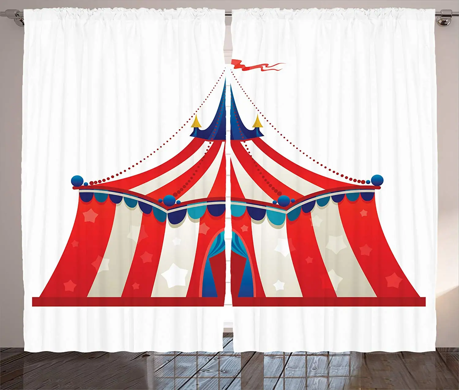 Kids Curtains Circus Decor Colorful Striped Circus Marquee Tent