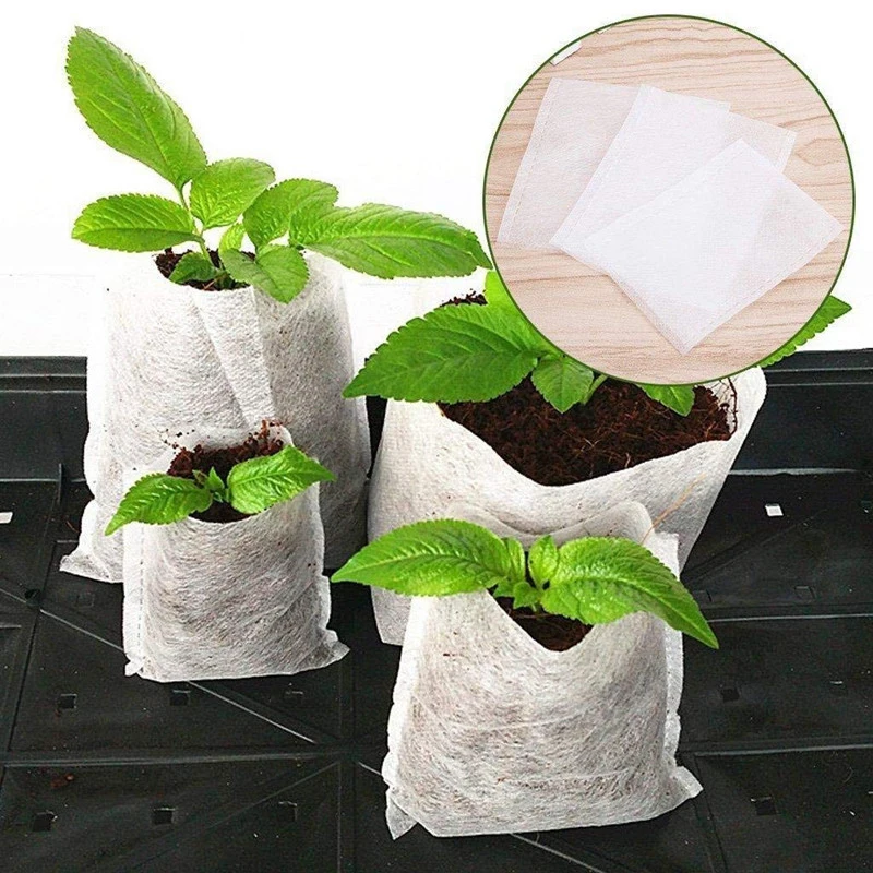 100pcs Biodegradable Non-woven Nursery Bags Planting bag nutrition bag   gardening supplies Non - Woven Planting Bag