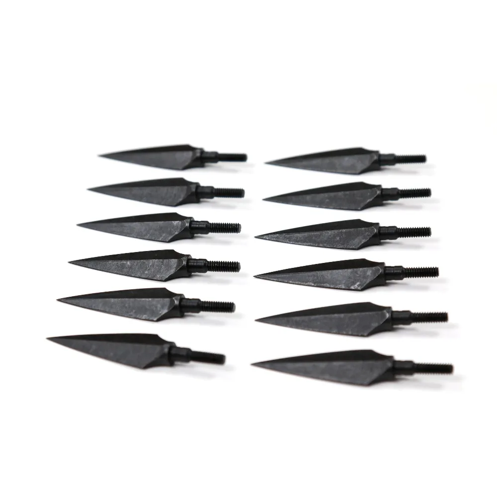 12/24/36pcs 8mm Alloy Steel Arrow Heads Broadheads Tips Arrow Points