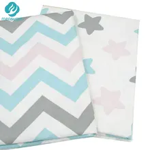 2 шт., 50*160 см, принт со звездами и шевронами, хлопок, ткань для постельных принадлежностей, текстиль для украшения дома, подушка, пэчворк, Tissu