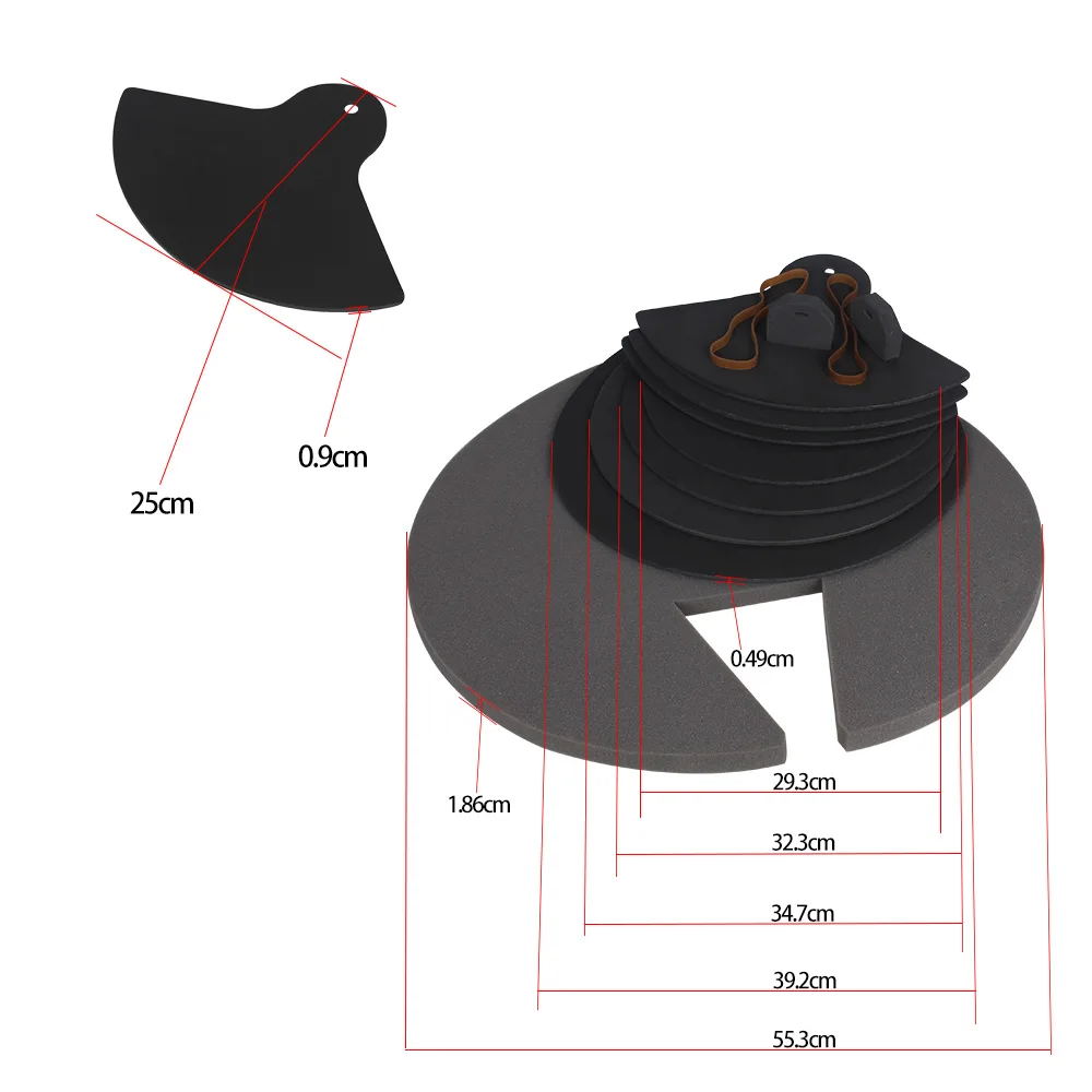 Высокое качество 8 шт барабанная установка глушитель тренировочные подушки Mutes с Cymbal ударные инструменты Запчасти и аксессуары