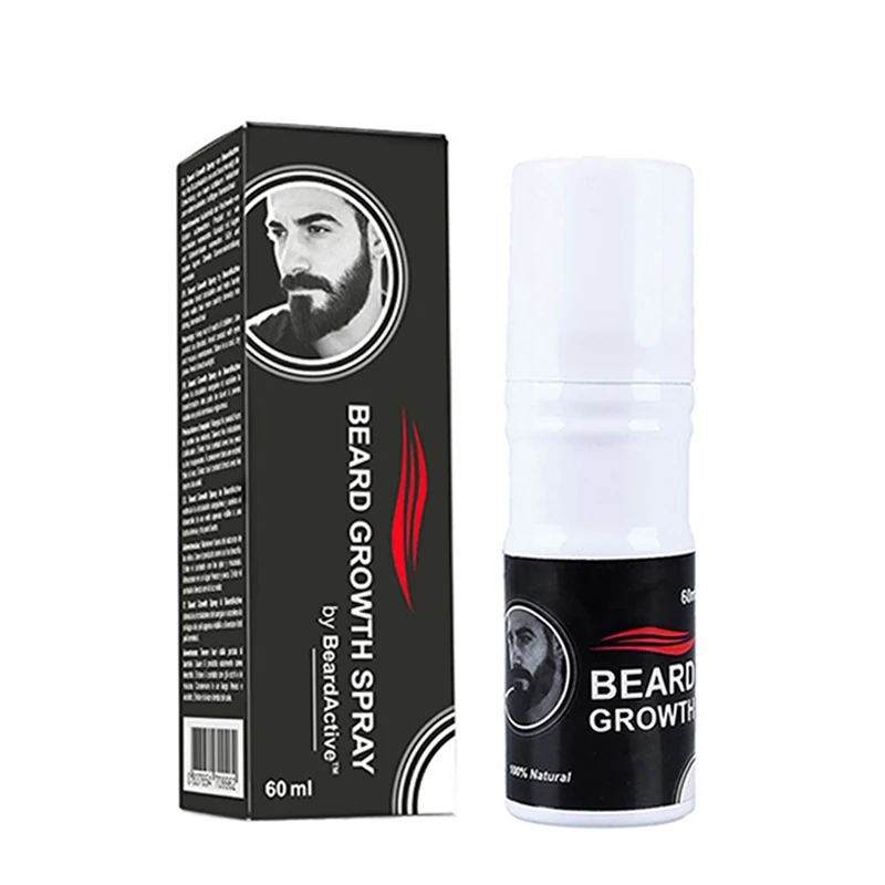 60ML Beard Growth Spray Beard Grow Natural Growth Oil Facial Hair Grower Hair Unique Products Vitamins