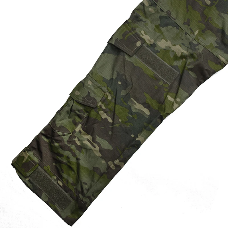 airsoft paintball hunting accessories G3 tactical training pant military pants with knee pad set compact uniform for shooting MTP (7)
