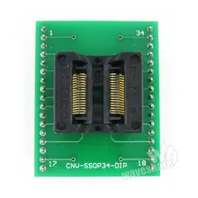 SSOP34 к DIP34# TSSOP34 Enplas IC тестовое гнездо адаптера программирования 0,65 мм шаг