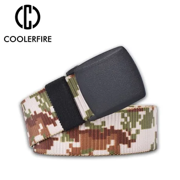 

High Quality Canvas Casual Men Army Tactical Belt Military Nylon Belts Tactical belts with Automatic buckle WB001