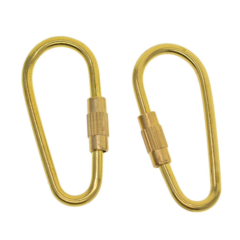 2/6pcs Durable Brass Screw Lock Key Ring Key Chain Ring Oval Shape Simple Style Keychain for Jewelry Making Bag Craft