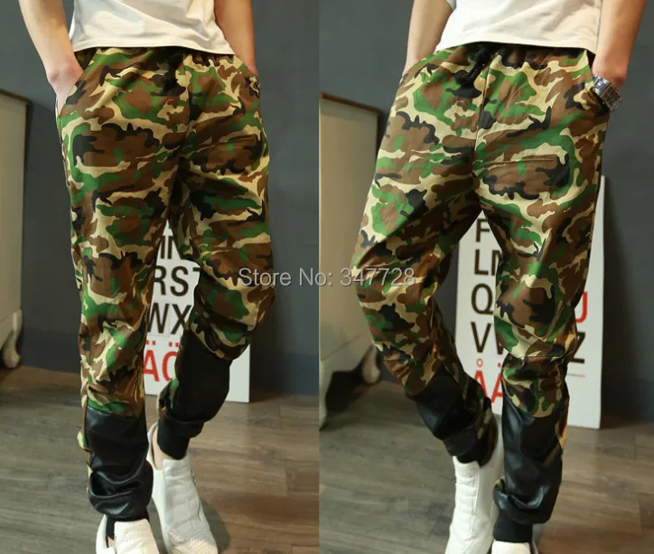 2014 mens Camouflage pants skinny pants trousers overalls trousers for