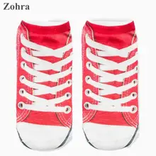 Canvas shoes Graphic 3D Full Print Women’s Men Girls Cute Unisex Low Cut Ankle Socks Multiple Colors Cotton sock Casual Hosiery