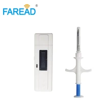 X20pcs 2,12*12 мм FDX-B RFID чип шприц и x1pc считыватель микрочипов сканер собаки для идентификации животных