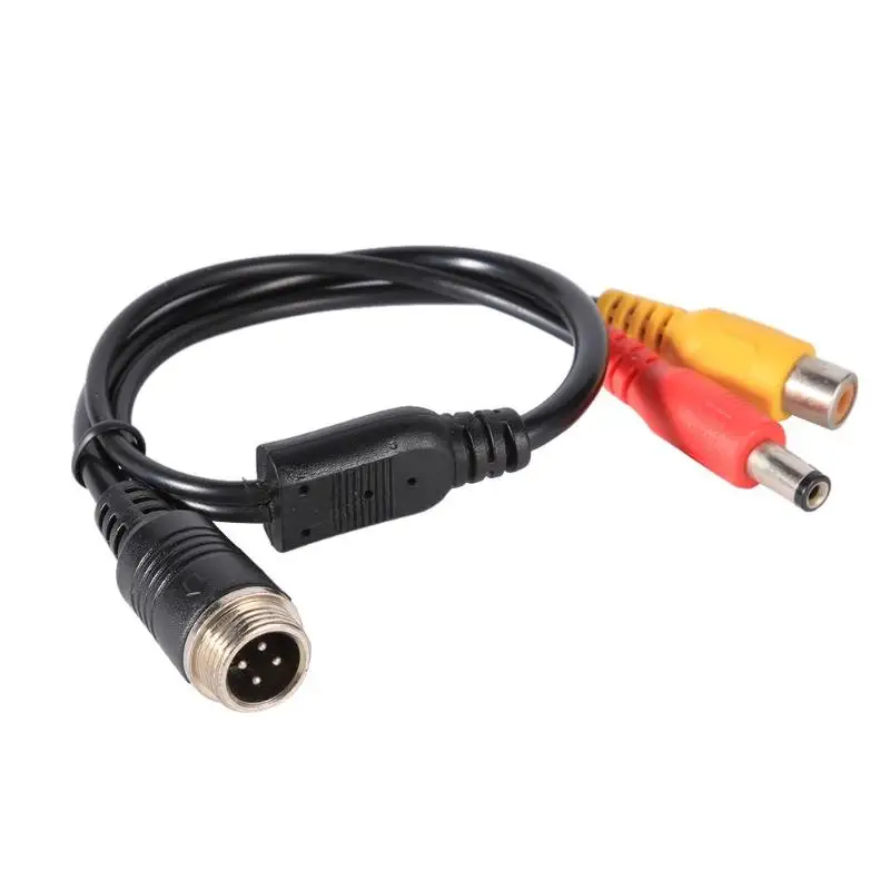4 broches mâle Aviation à Mâle RCA AV Cable Lead Convertisseur pour CCTV REVERSE CAMS