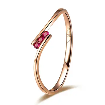 

Simple Classic GVBORI Ruby Women's Ring Fine Jewelry Gift For Self Wedding Gemstone Ring for girls wedding or party