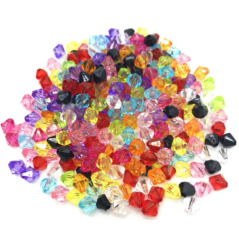 

6mm 8mm 10mm Mix Color Austria 5301 Faceted Bicone Crystal Acrylic Beads Loose Spacer Round Beads DIY Jewelry Making