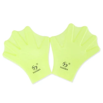 

1 Pair Swimming Webbed Gloves Full Finger Adult Swimming Practice Training Hand Paddle Glove Silicone Diving Surfing