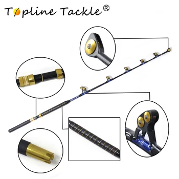 

Big Game 80lbs pounds leather fore grip deep sea heavy power rod