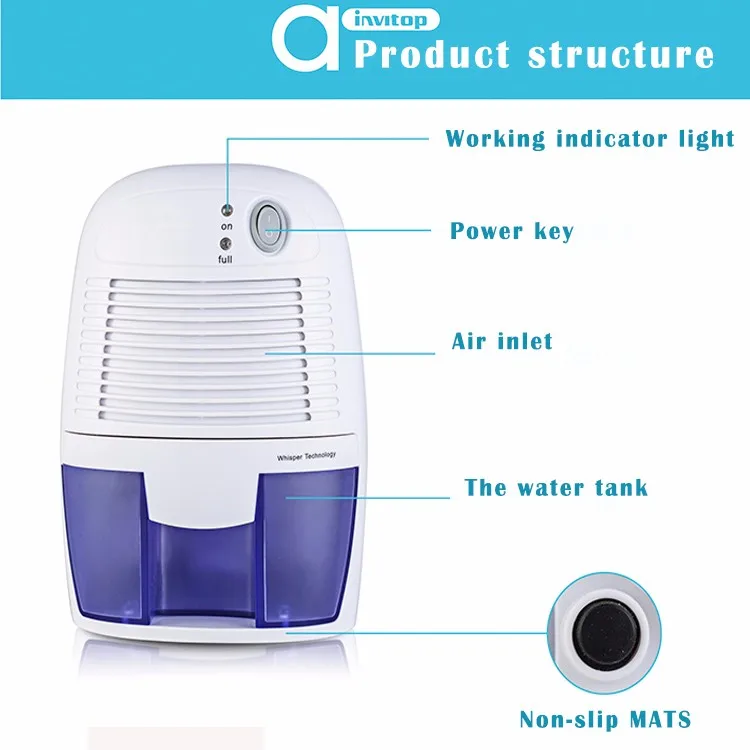 XROW-600A мини домашний Осушитель воздуха Осушитель тихий подвал осушитель сушилка для одежды абсорбер 1Л емкость 1 шт