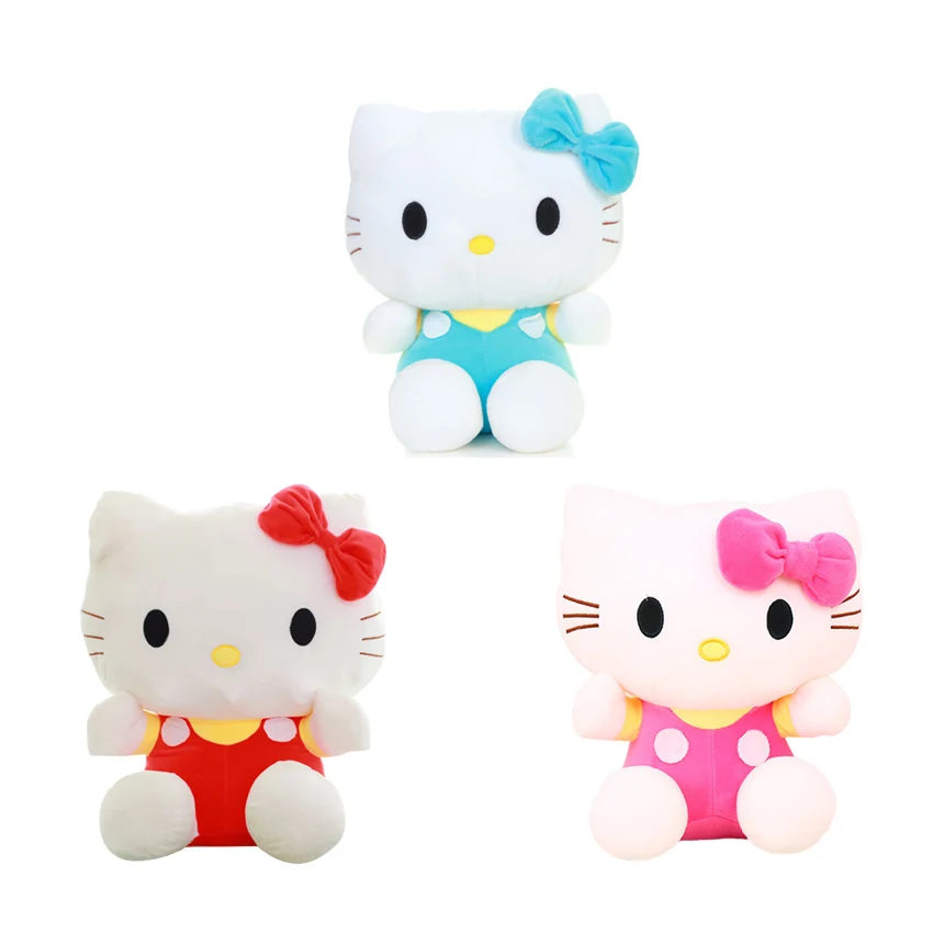 

1PC 20cm High Quality Cheap Hello Kitty 3 Colors Popular Toys For Girls Selling Doll Baby Toy Plush Toy For Kids