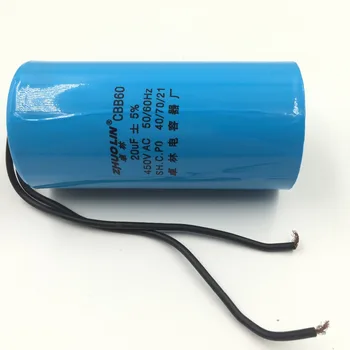

CD60 200uF 10% AC 450V Two Red Wire Terminal Motor Run Capacitor