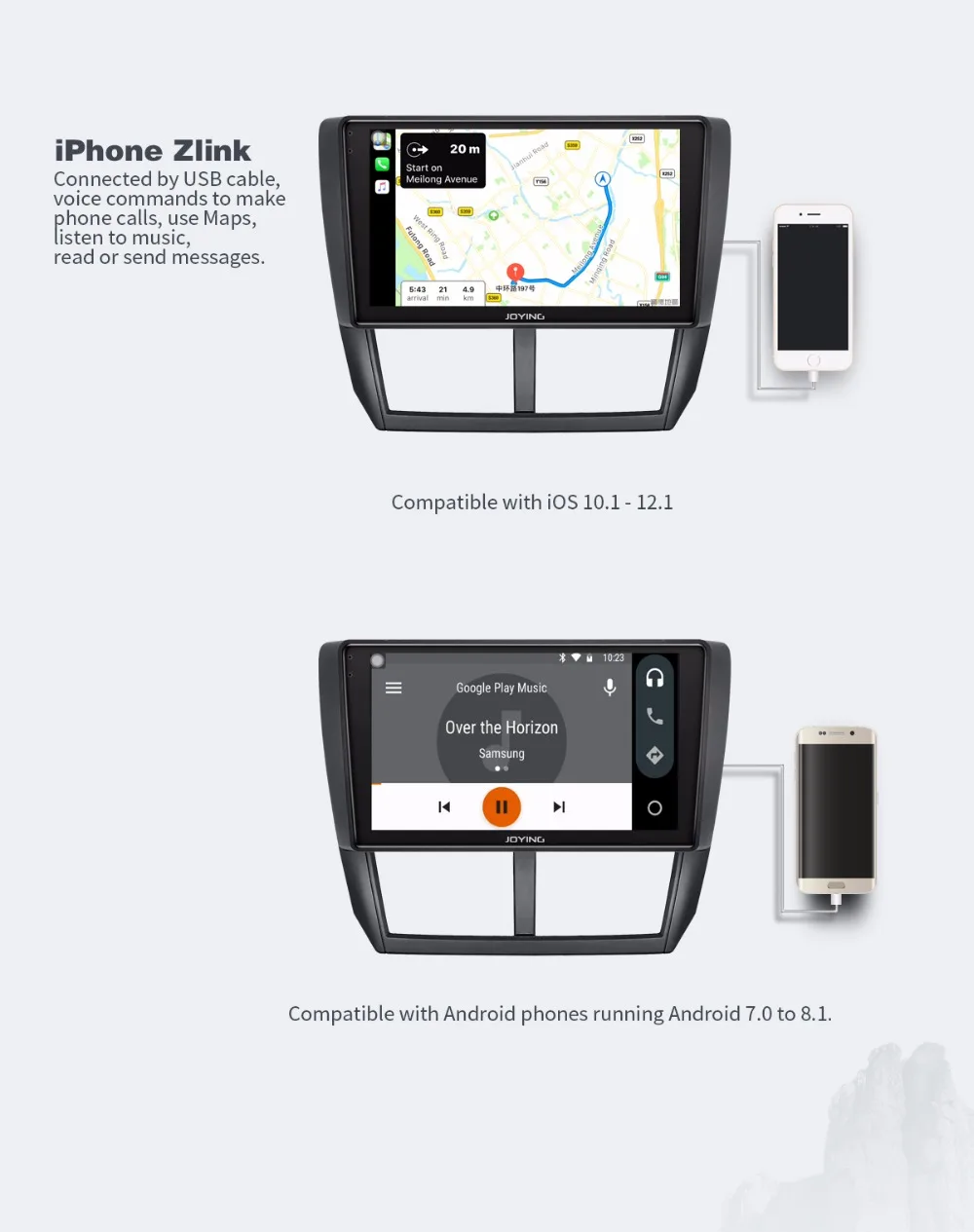 Top JOYING 2 din Android 8.1 car radio player for Subaru Forester 2008-2012 built in DSP support Android auto stereo GPS head unit 15