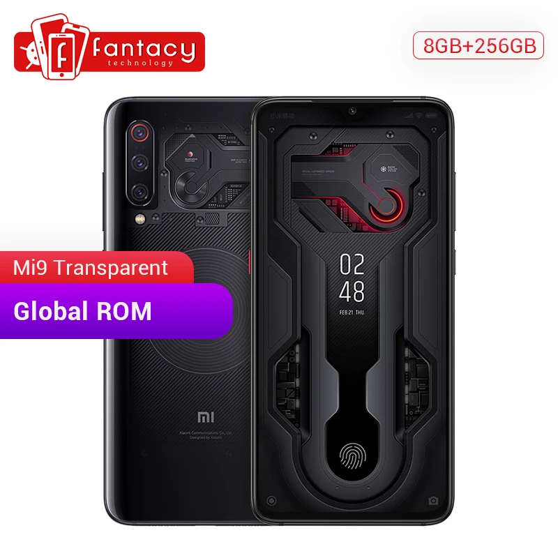 

Global Rom Xiaomi Mi 9 Mi9 Transparent 8GB 256GB Smartphone Snapdragon 855 Octa Core 6.39" AMOLED Display 48MP Triple Cameras