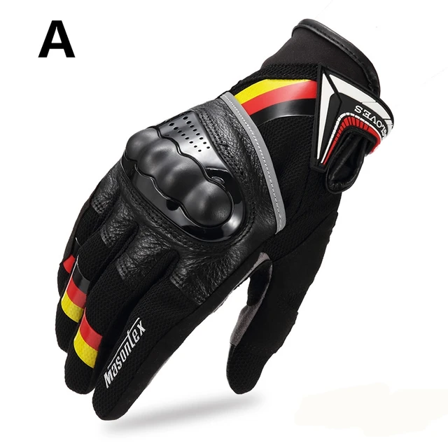 Motorcycle Gloves For Men Touch Screen Electric Bike Summer Full Finger