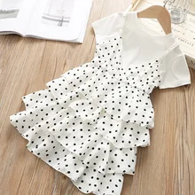 Children's Set 2019 New Brand Girls Clothes Polka Dot Sling Layer Cake Dress + Solid T-shirt 2 Pcs Sets Girls Dress Children's Set 2019 New Brand Girls Clothes Polka Dot Sling Layer Cake Dress + Solid T-shirt 2 Pcs Sets Girls Dress