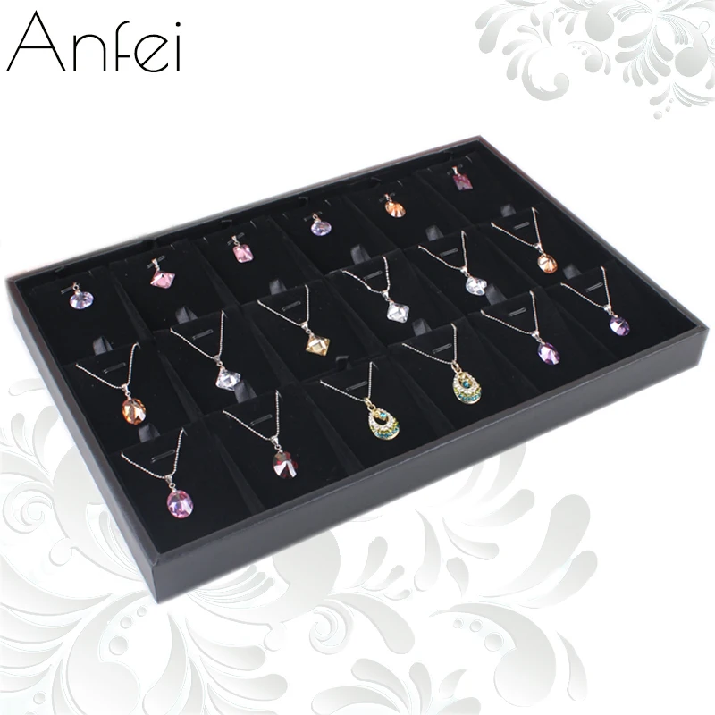 Necklace Display Tray Cases Pendant Hanger Exhibition Box Fashion
