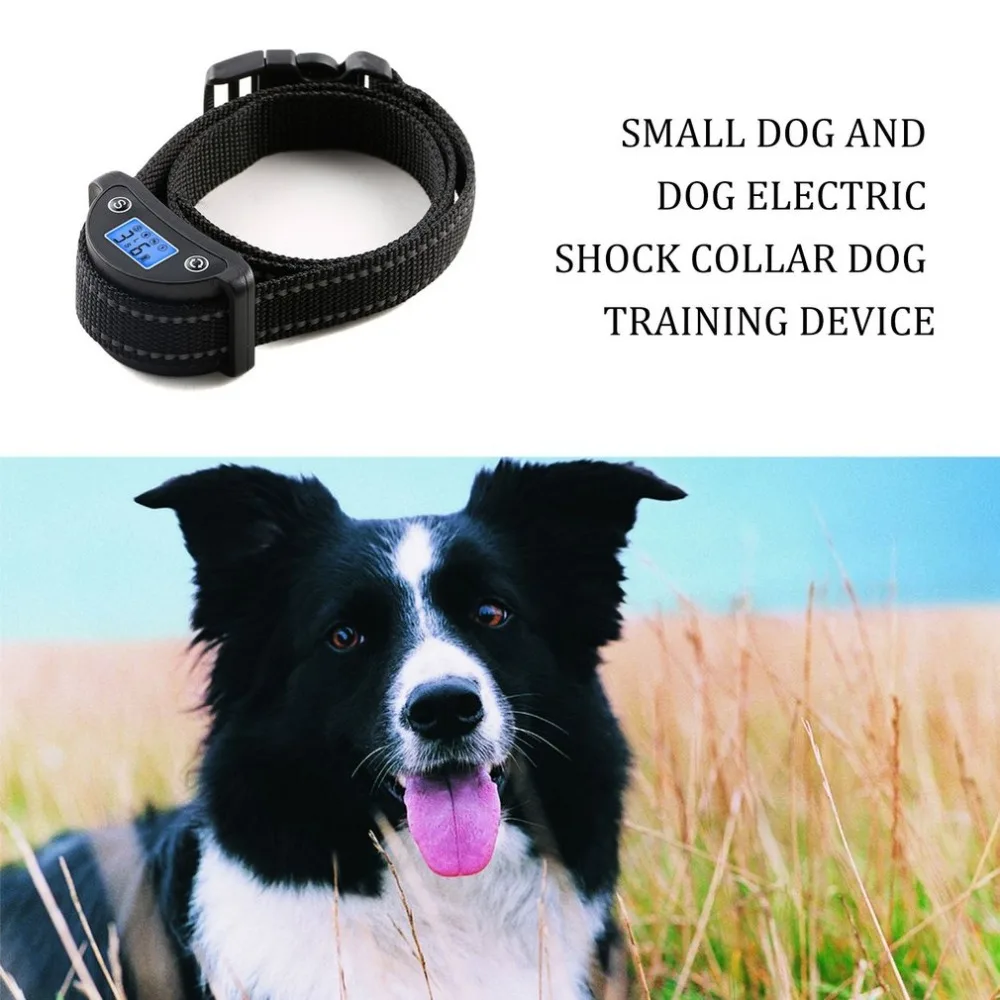 

Pet Dog Training Collar Anti-barking Collar Electric Shock Adjustable Nylon Strap USB Charging LCD Digital Dog Trainer Dropship