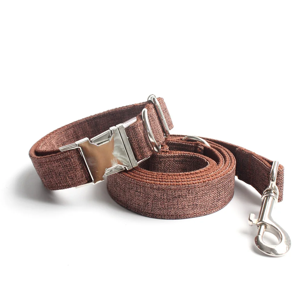 

Handmade Cotton Dog Collar Leads Combination Pure Color Leadses Collar For Dogs 6045014 Pet Accessories Supplies XS S M L XL