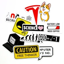 11pcs Creative small sign stickers Alien Human Evolution Power icon decorative sticker for phone laptop decoration