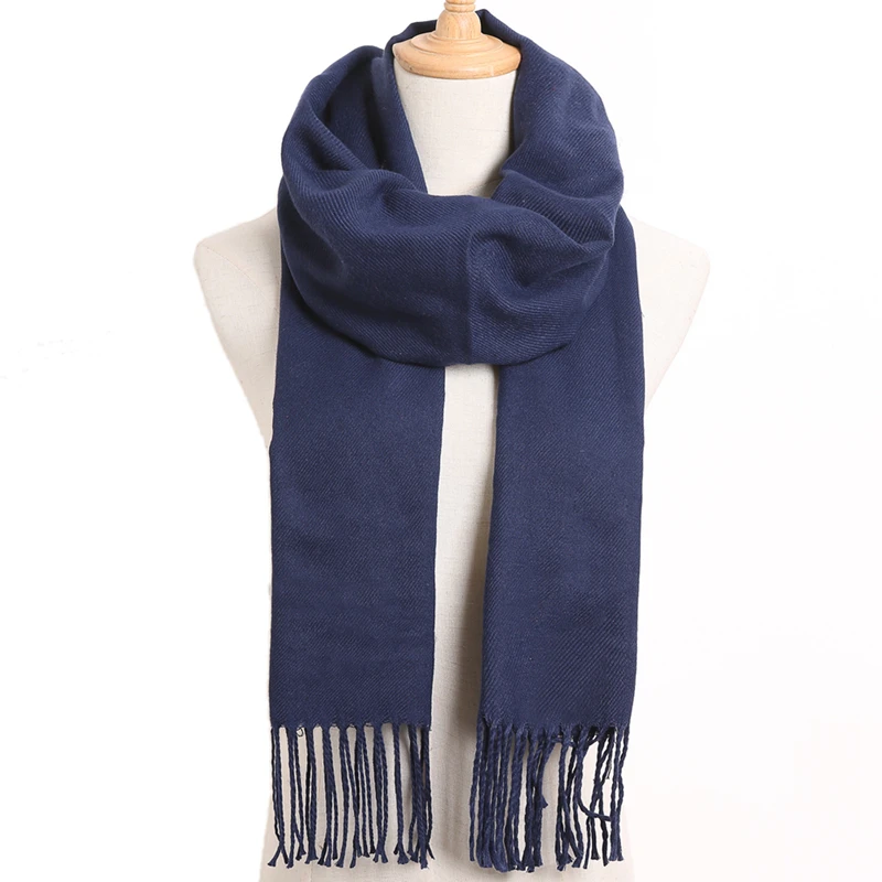 [VIANOSI] зимний классический клетчатый шарф, мужские однотонные шарфы, модные шарфы на каждый день, кашемировые шарфы - Цвет: 15