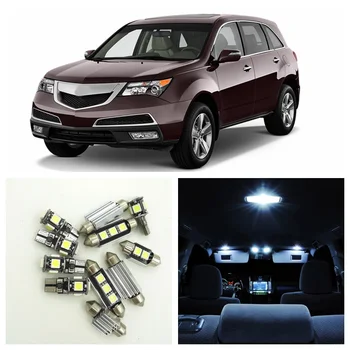 

12pcs Super Bright White Car LED Light Bulbs Interior Package Kit For 2007-2013 Acura MDX Dome Trunk Step Courtesy Lamp