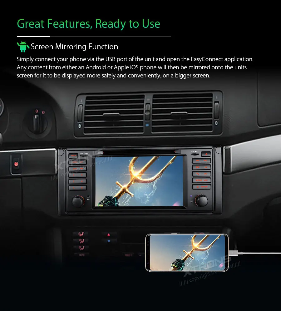 Flash Deal XTRONS 7"Android 8.1 Car DVD Player Radio GPS RCA RDS WIFI CANbus for BMW E39 M5 1999 2000 2001 2002 2003/7 Series 1997 1998 10