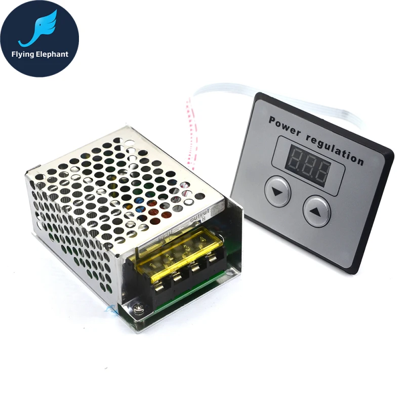 

4000W SCR Ultra-high Power Electronic Digital Regulator, Dimming, Speed control, Thermostat Shell+ Display Dimmer