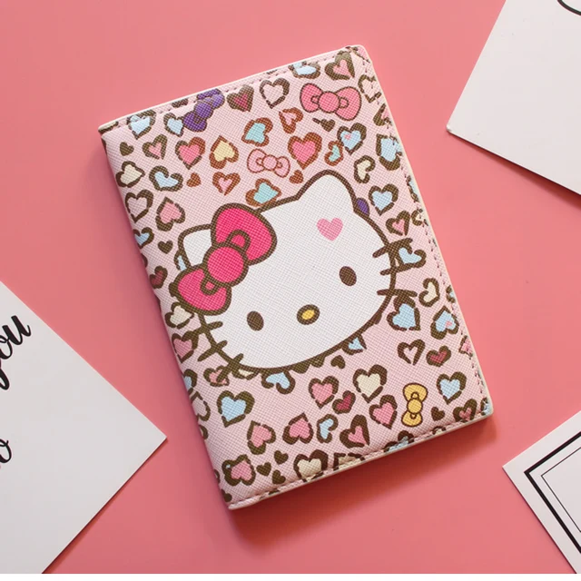 Buy Cartoon hello kitty Passport Cover girls Like High Quality PU Leather