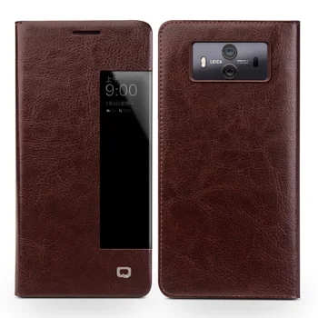 

QIALINO Fashion Genuine Leather Case for Huawei Mate10 Ultrathin Flip Bag Sleep Wake Function 5.9inch Phone Cover for mate10 pro